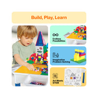 PicassoTiles 585 Piece Mega Activity Center Table