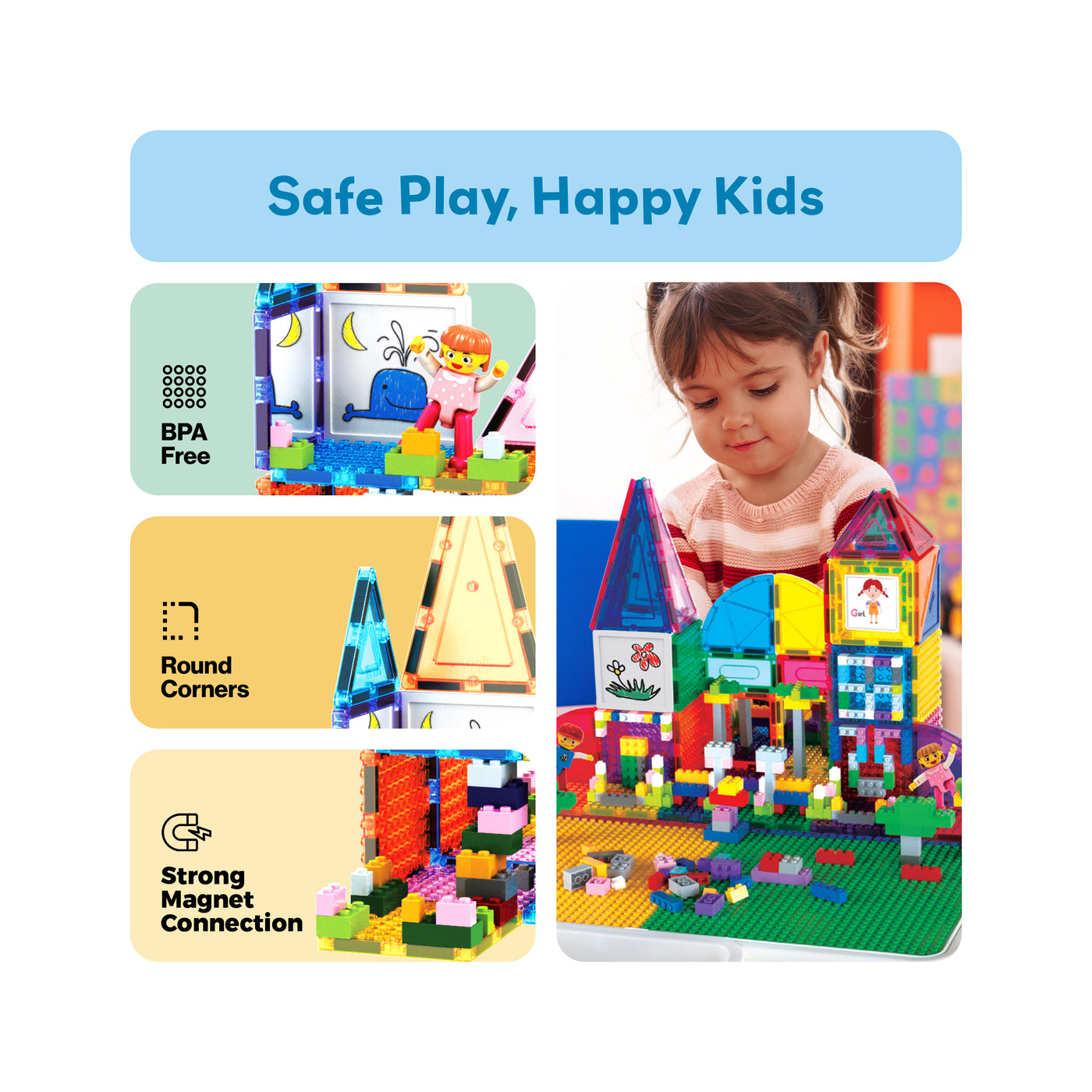 PicassoTiles 585 Piece Mega Activity Center Table