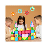 PicassoTiles Magnetic Tile Building Blocks with Storage Carry Bag - 101 Pieces