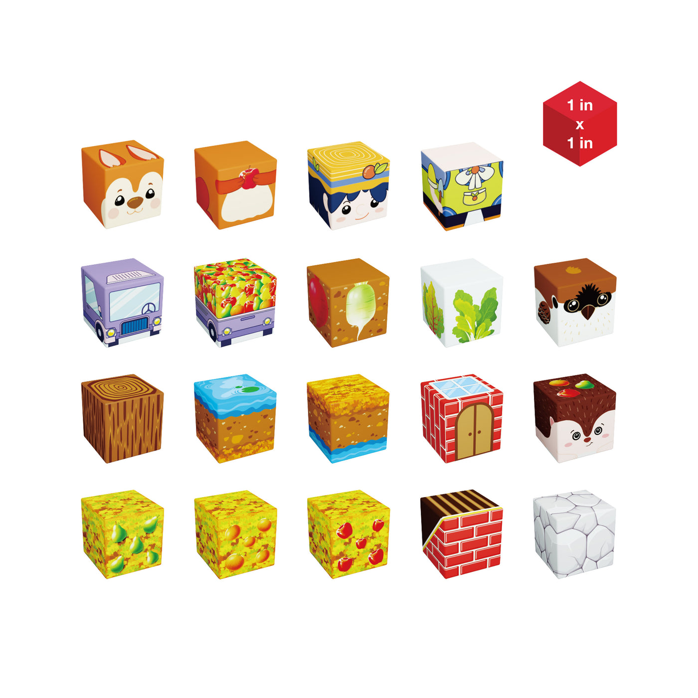 Farm Harvesting Magnetic Cubes Set
