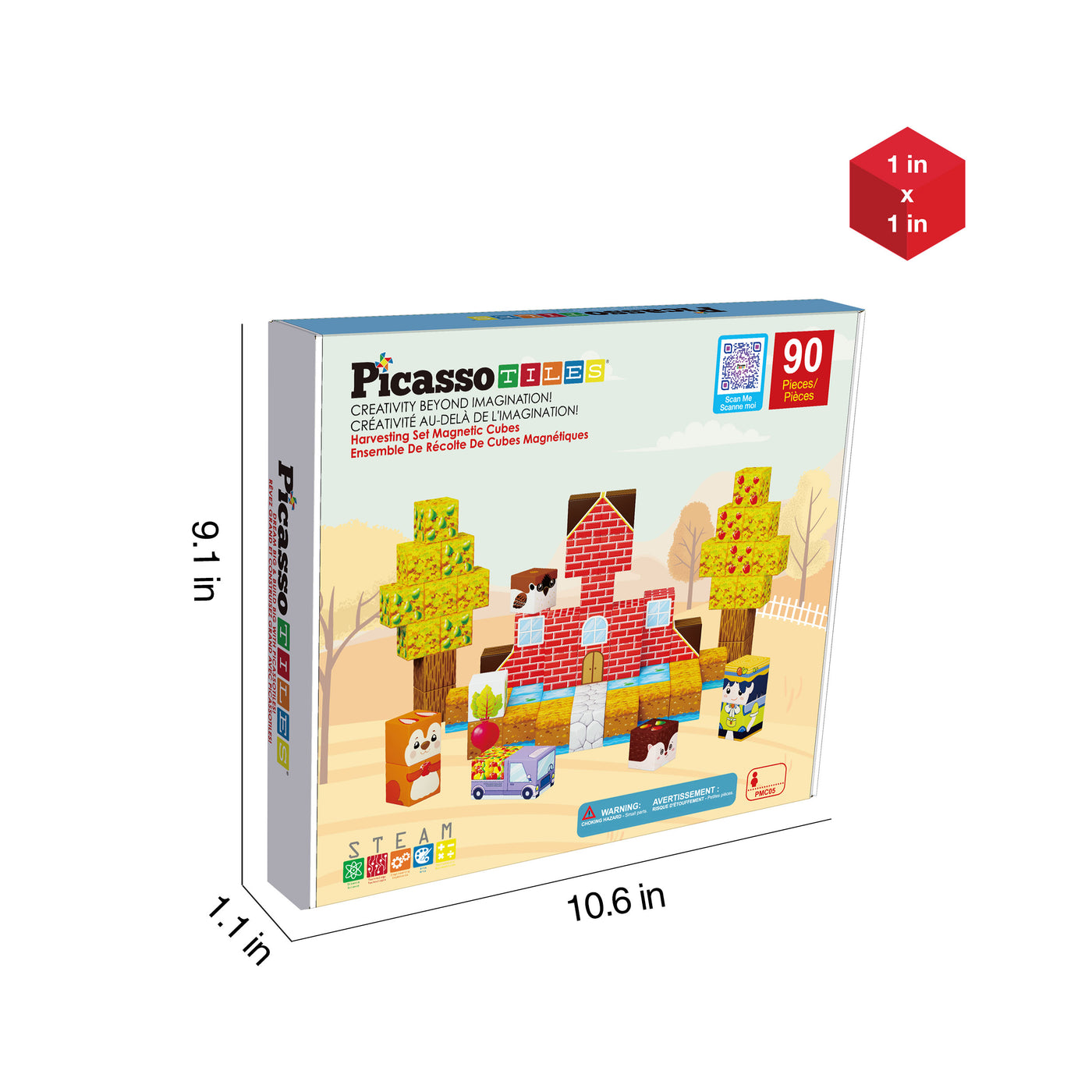 Farm Harvesting Magnetic Cubes Set