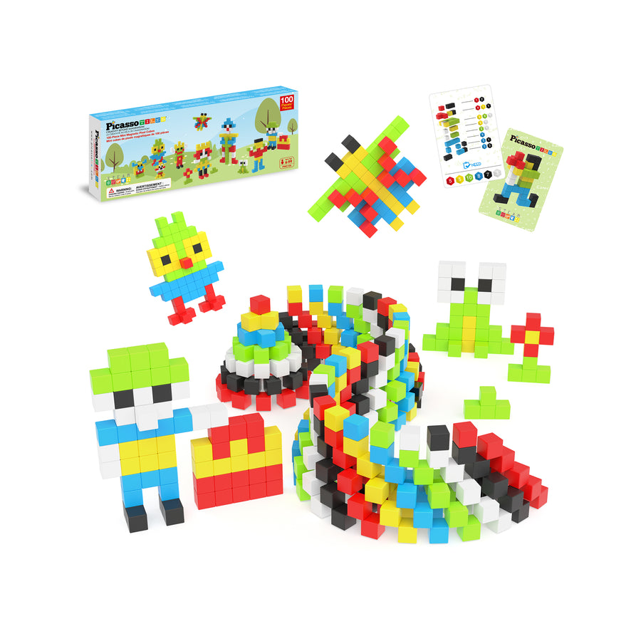 PicassoTiles Pixel Mini Magnetic Cube Puzzle 100pcs