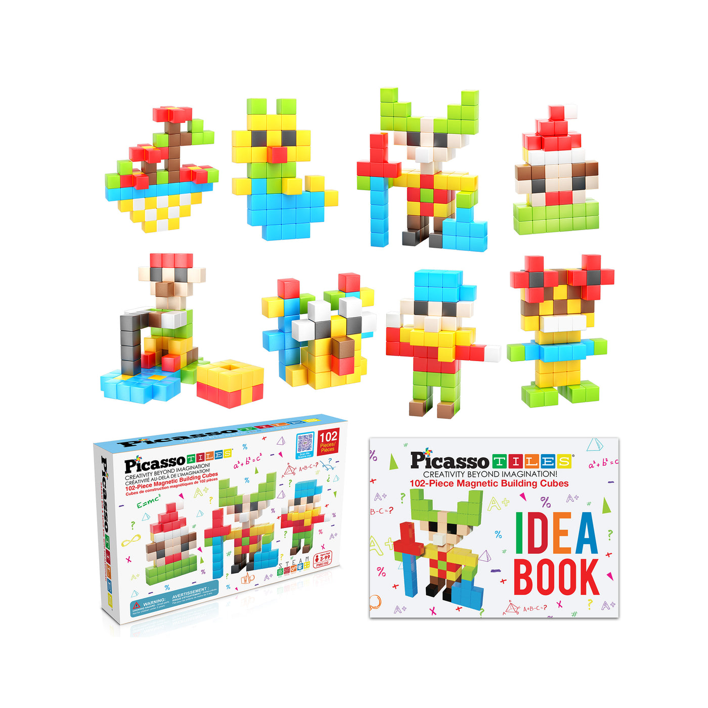 PicassoTiles 102pc Mini Pixel Puzzle Cube Set