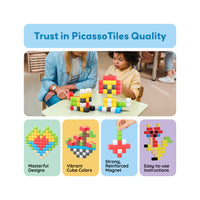 PicassoTiles 102pc Mini Pixel Puzzle Cube Set