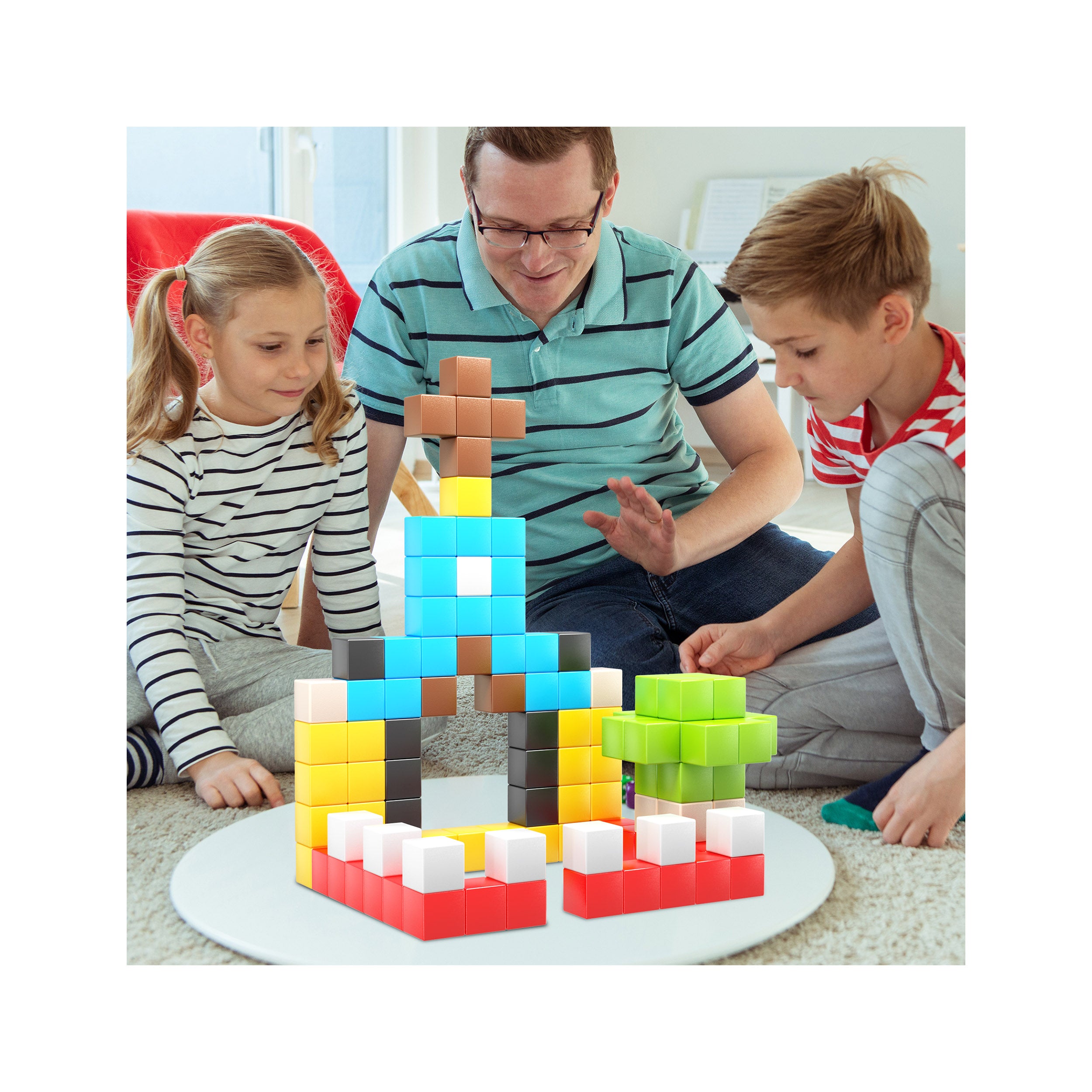 PicassoTiles 108pc Magnetic Puzzle Cubes Building Set · PicassoTiles