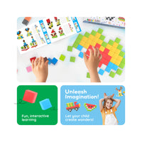 PicassoTiles 108pc Magnetic Puzzle Cubes Building Set