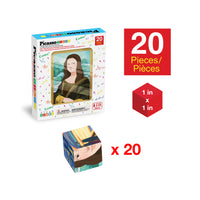 PicassoTiles 20pc 1" Magnetic Puzzle Cubes Famous World  Paintings