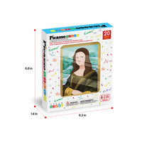 PicassoTiles 20pc 1" Magnetic Puzzle Cubes Famous World  Paintings