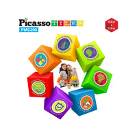 PicassoTiles 200pc Magnetic Mini Pixel Puzzle Cubes