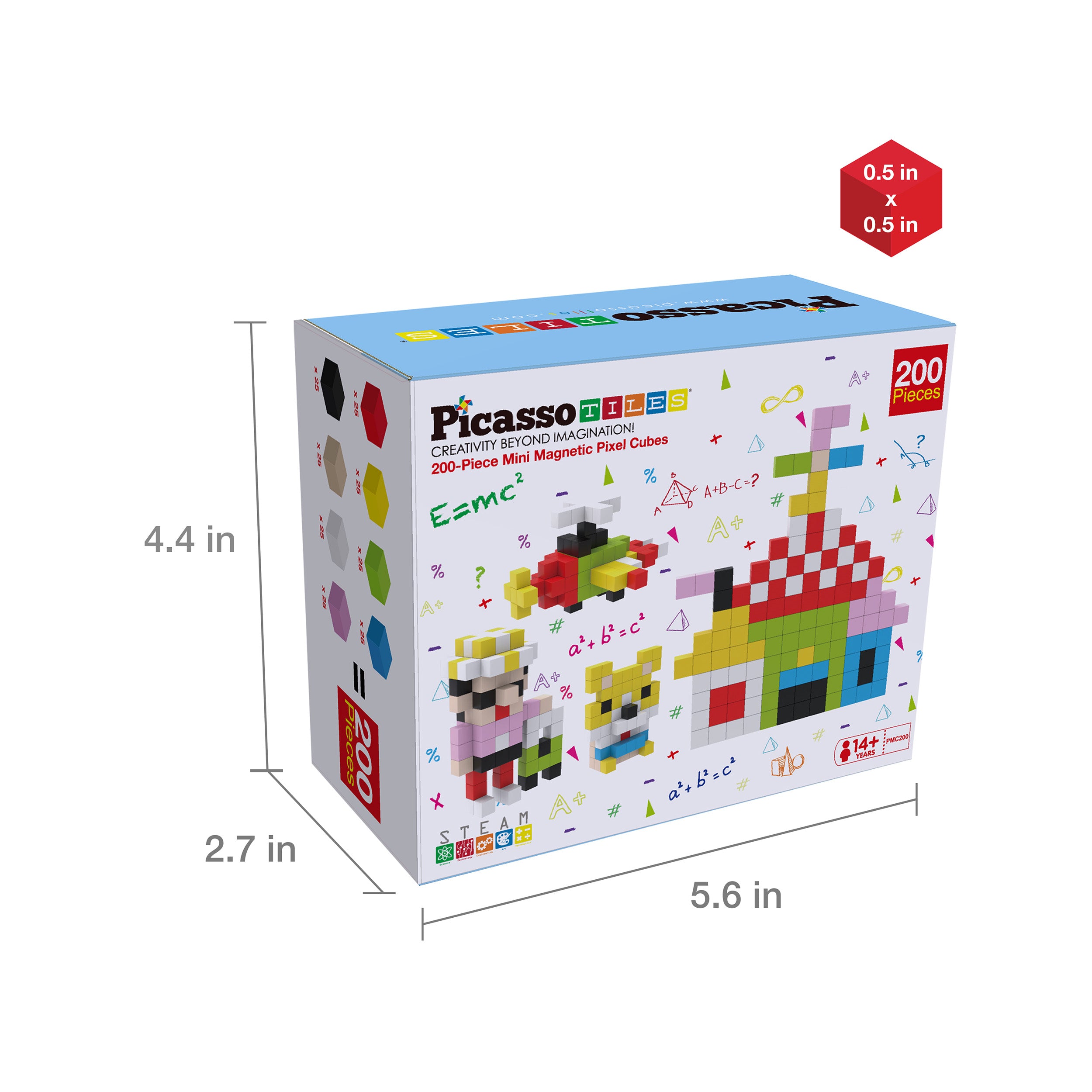 PicassoTiles 200pc Magnetic Mini Pixel Puzzle Cubes · PicassoTiles