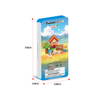 PicassoTiles 36-piece farm set travel case with dimensions (7.68 in x 3.86 in x 1.06 in).