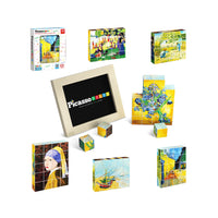 PicassoTiles 20pc 1" Magnetic Puzzle Cubes World Famous Paintings Set