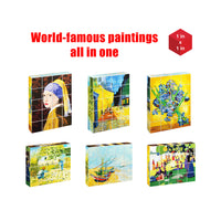 PicassoTiles 20pc 1" Magnetic Puzzle Cubes World Famous Paintings Set