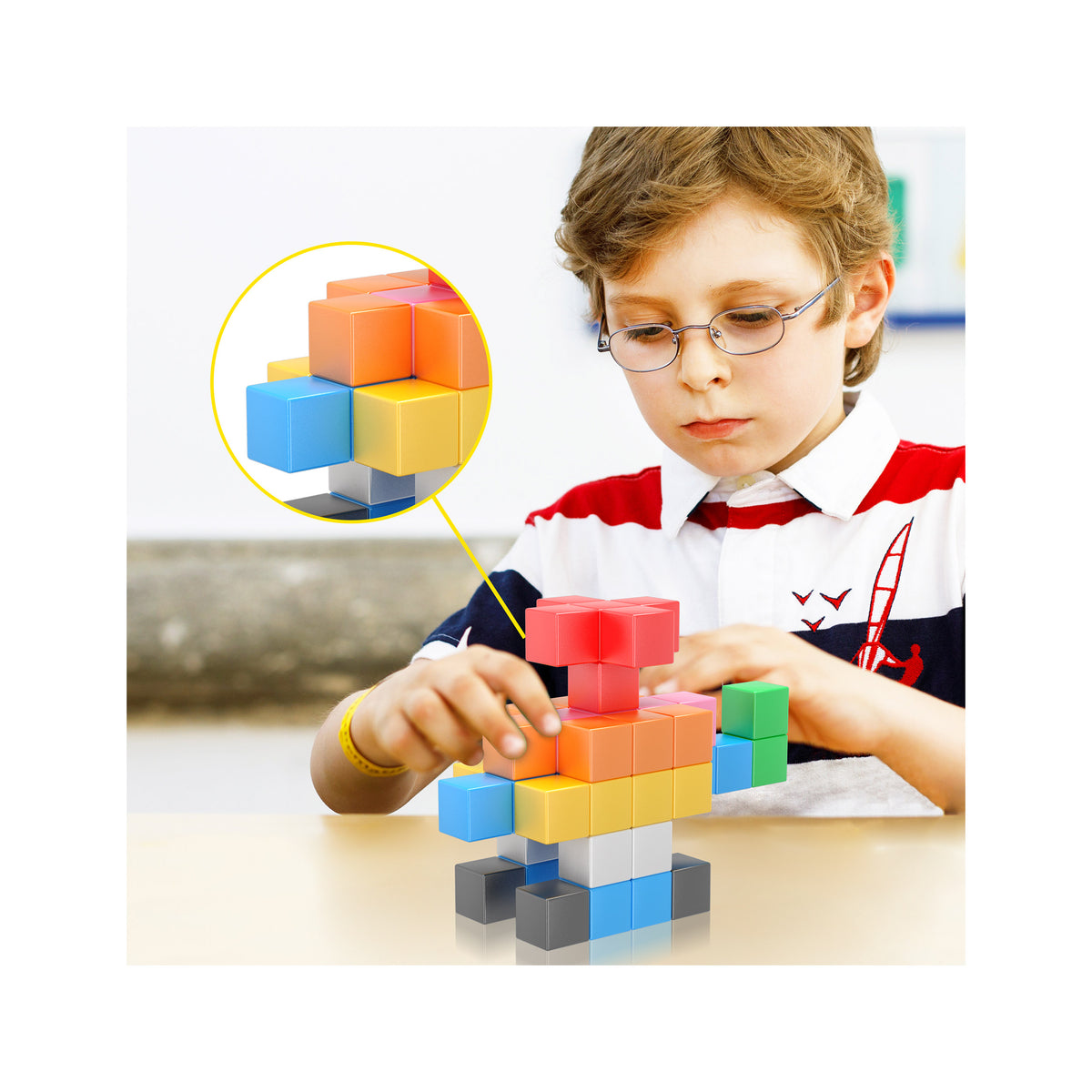 54pc Magnetic Puzzle Cubes Building Set, Ages 3+ | PicassoTiles
