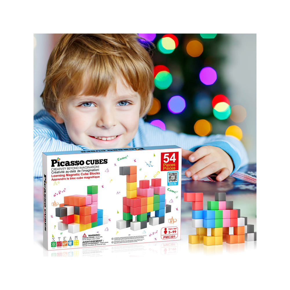 54pc Magnetic Puzzle Cubes Building Set, Ages 3+ | PicassoTiles