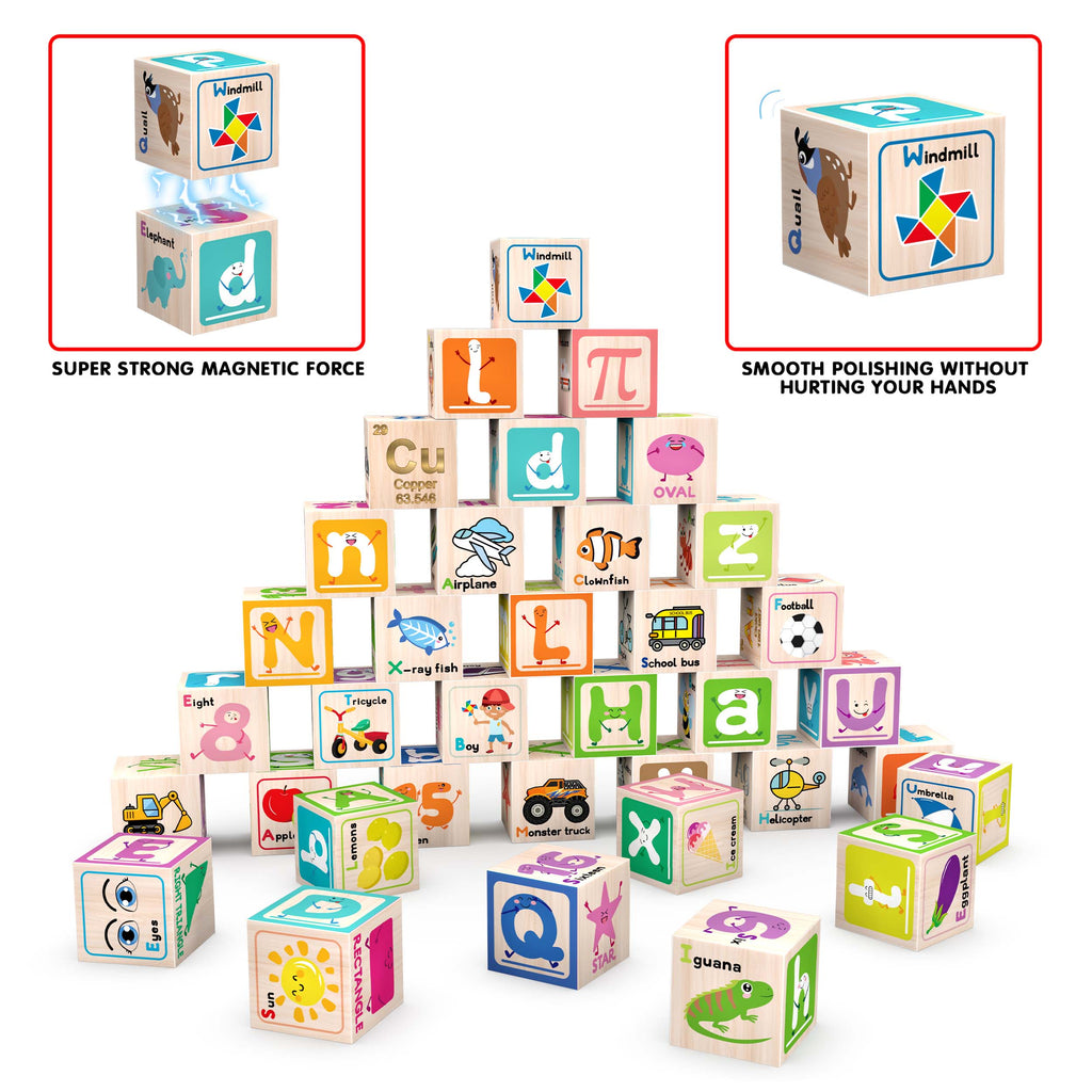 Alphabet Row Blocks Wooden Alphabet Blocks Pastel