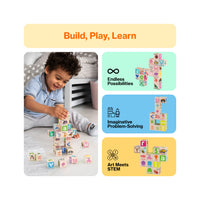 PicassoTiles Magnetic Alphabet and Number Building Blocks