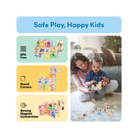 PicassoTiles Magnetic Alphabet and Number Building Blocks