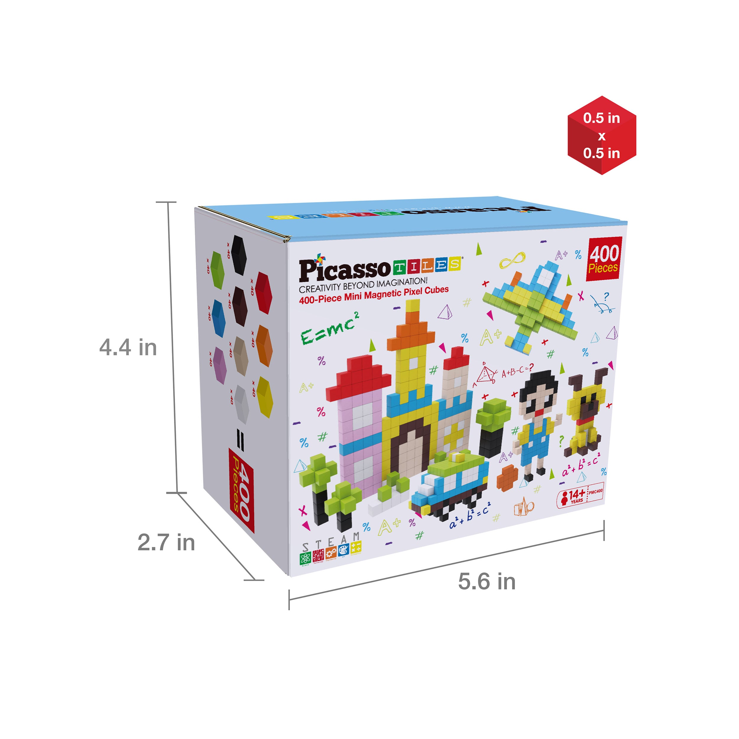 400pc Mini Pixel Magnetic Puzzle Cubes, Ages 3+ | PicassoTiles