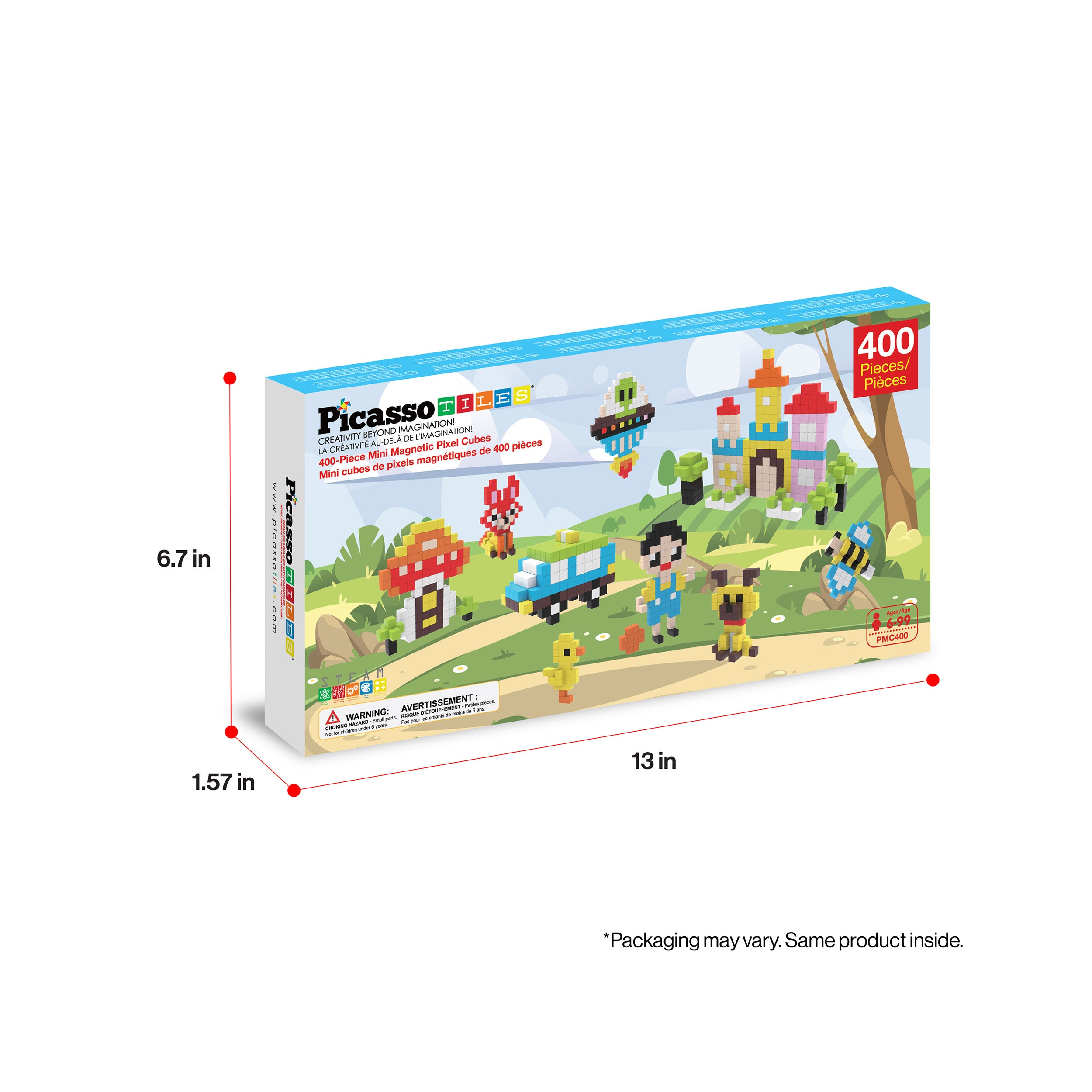 400pc Mini Pixel Magnetic Puzzle Cubes, Ages 3+ | PicassoTiles