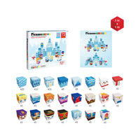 PicassoTiles Winter Ice Castle Magnetic Building Block Set