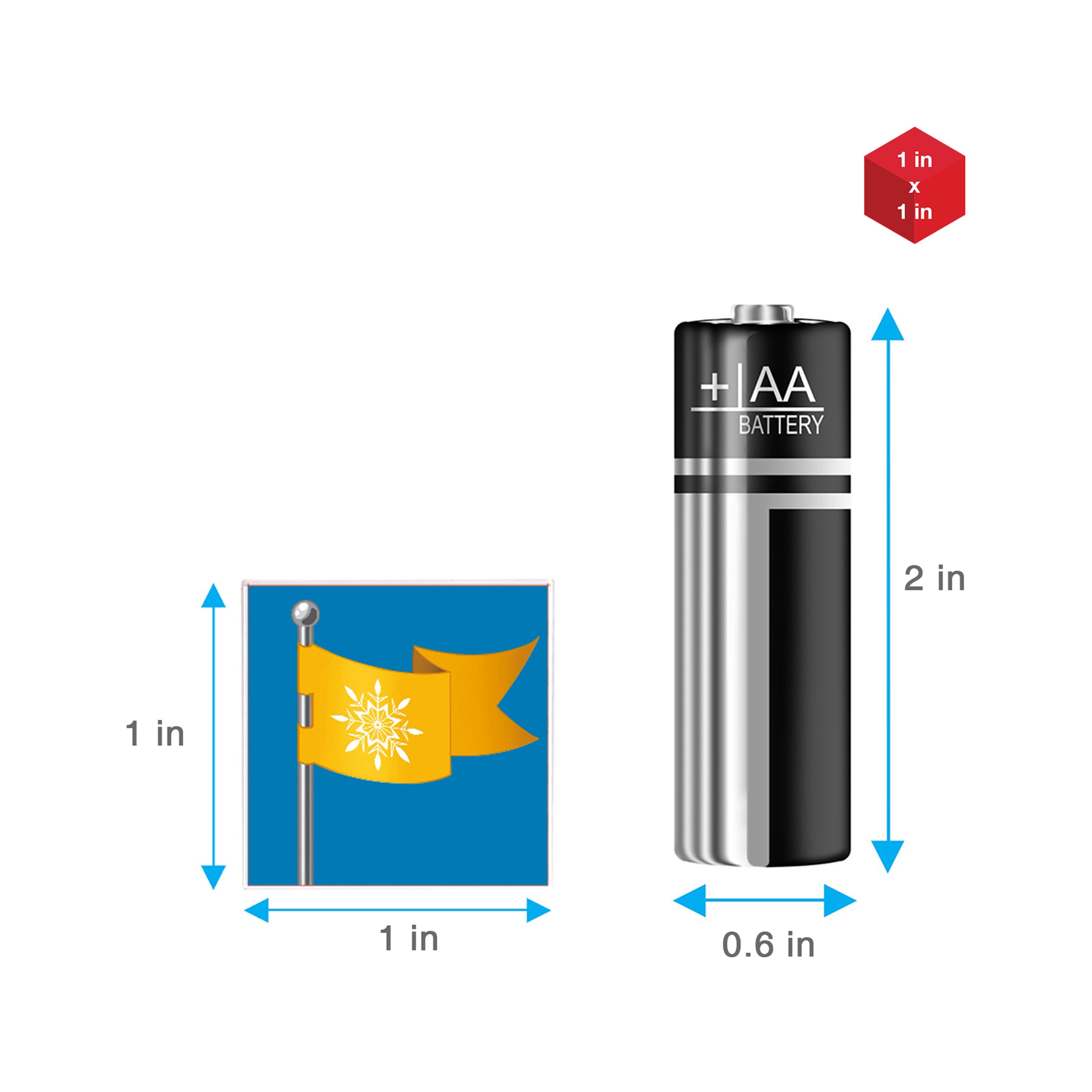 PicassoTiles Winter Ice Castle Themed Magnetic Puzzle Cube