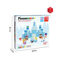 PicassoTiles Winter Ice Castle Magnetic Building Block Set