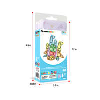 PicassoTiles Magnetic Tiles Construction Building Collection Travel Set 40pc