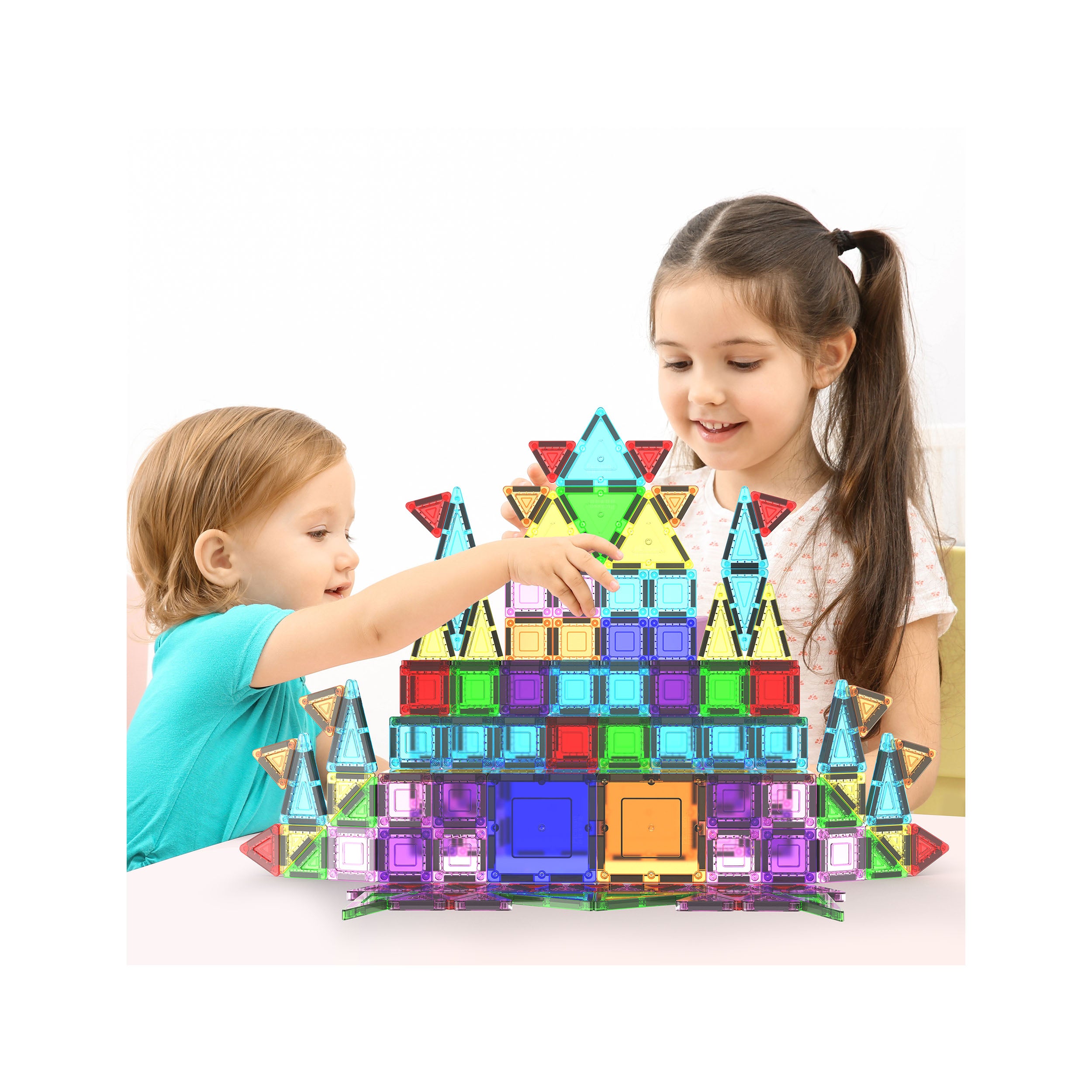 PicassoTiles 100pc Nano Magnetic Building Tiles Construction Travel Set