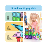 PicassoTiles 100pc Nano Magnetic Building Tiles Construction Travel Set