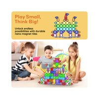 PicassoTiles 100pc Nano Magnetic Building Tiles Construction Travel Set