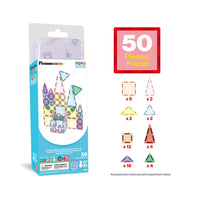 PicassoTiles 50PC Nano + Full-Size Magnetic Travel Set Ages 3+