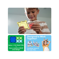 PicassoTiles 50PC Nano + Full-Size Magnetic Travel Set Ages 3+