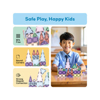 PicassoTiles 50PC Nano + Full-Size Magnetic Travel Set Ages 3+