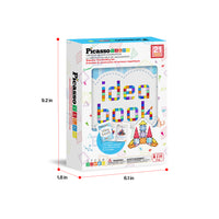 PicassoTiles Magnetic Tile Building Set with Windows and Doors - 21 Pieces