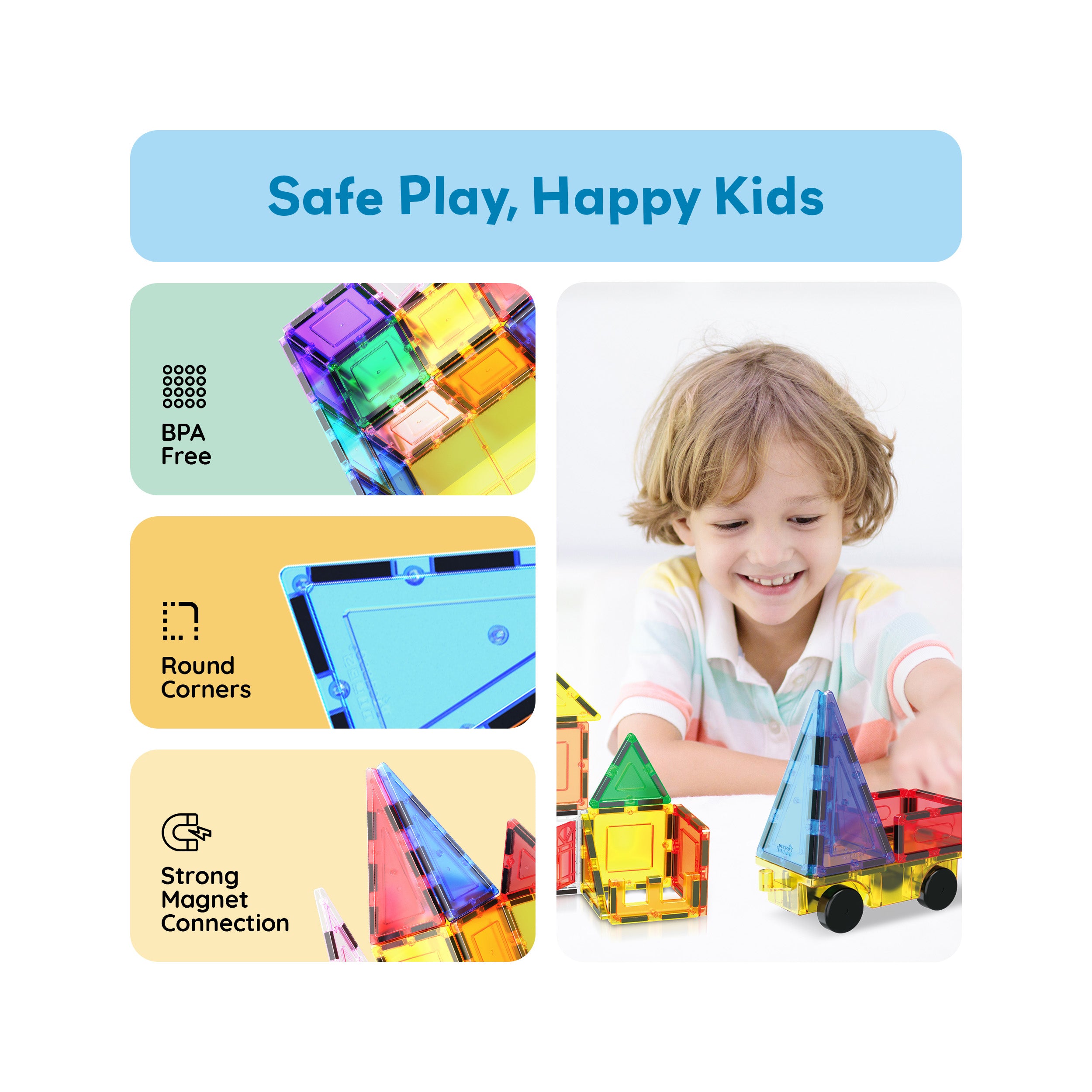 101pc Magnetic Tile Set with Windows & Doors + Bag | PicassoTiles