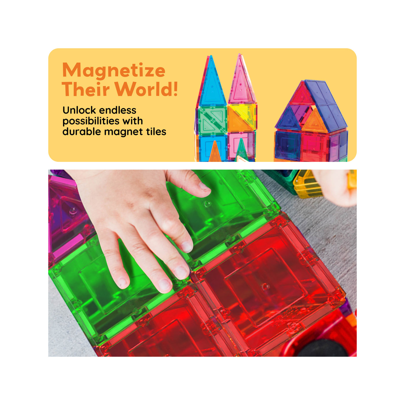 PicassoTiles 100 Classic Piece Magnet Building Tiles