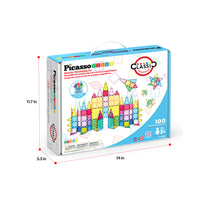 PicassoTiles Magnetic Tile Classic 100 Piece Building Set