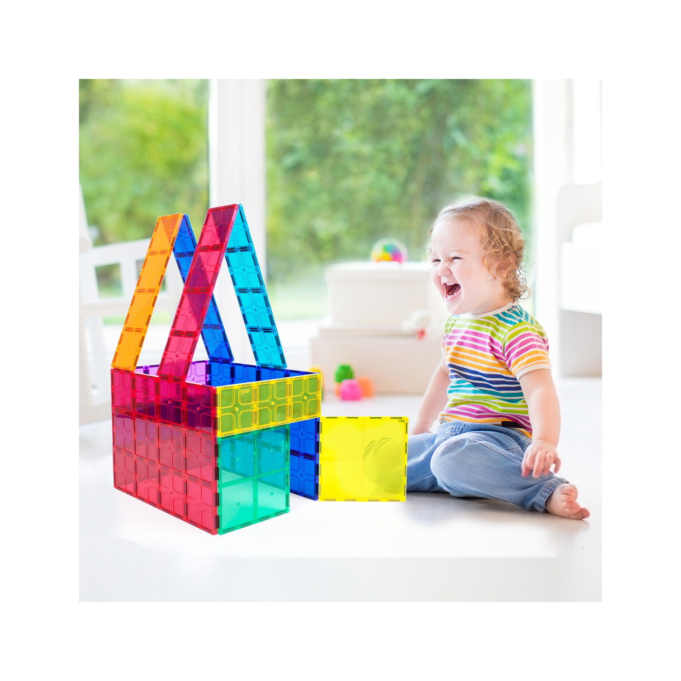 PicassoTiles Magnetic Tile XL Foundation Set