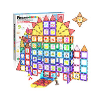PicassoTiles Graphical Inserts 121 Piece Magnetic Building Block Set