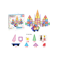 PicassoTiles Graphical Inserts 121 Piece Magnetic Building Block Set