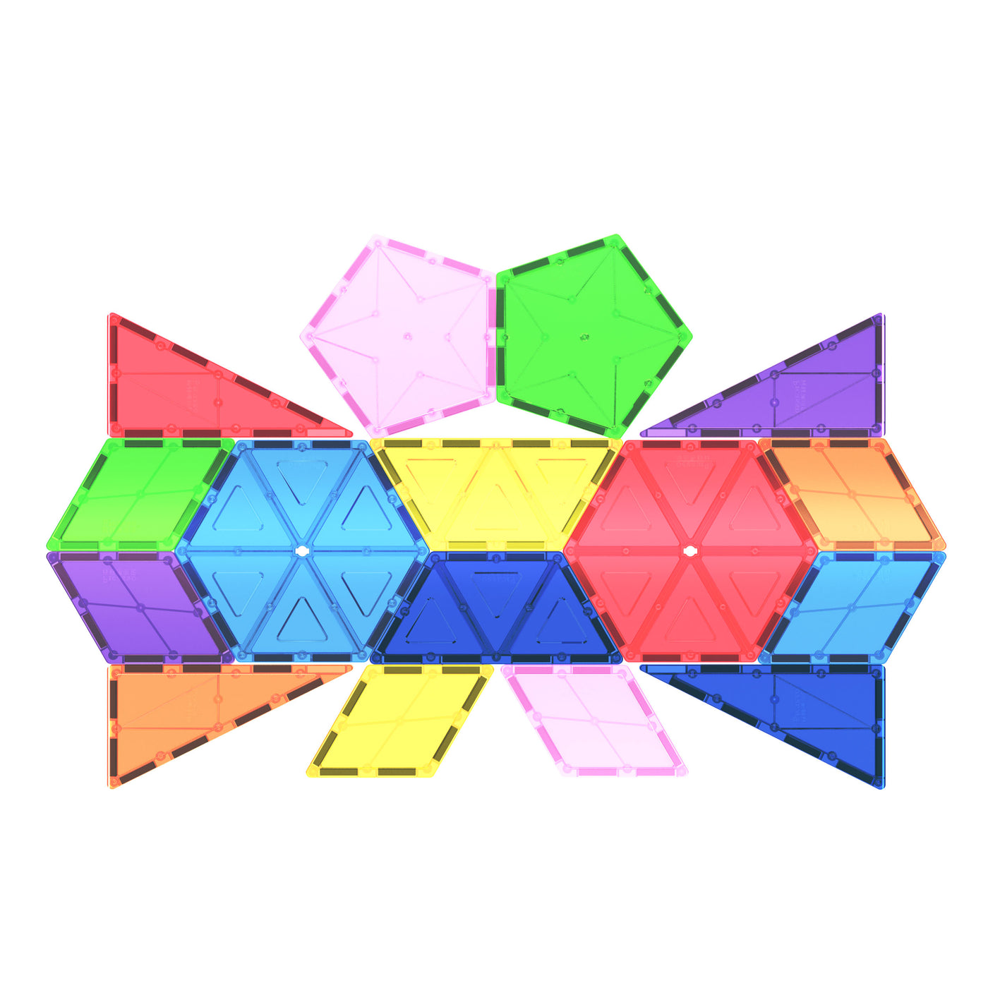 PicassoTiles 16 Piece Geometry Magnetic Building Block Set
