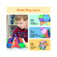 PicassoTiles Magnetic Tile Geometry Shape  Building Set