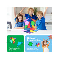 PicassoTiles Magnetic Tile Geometry Shape  Building Set