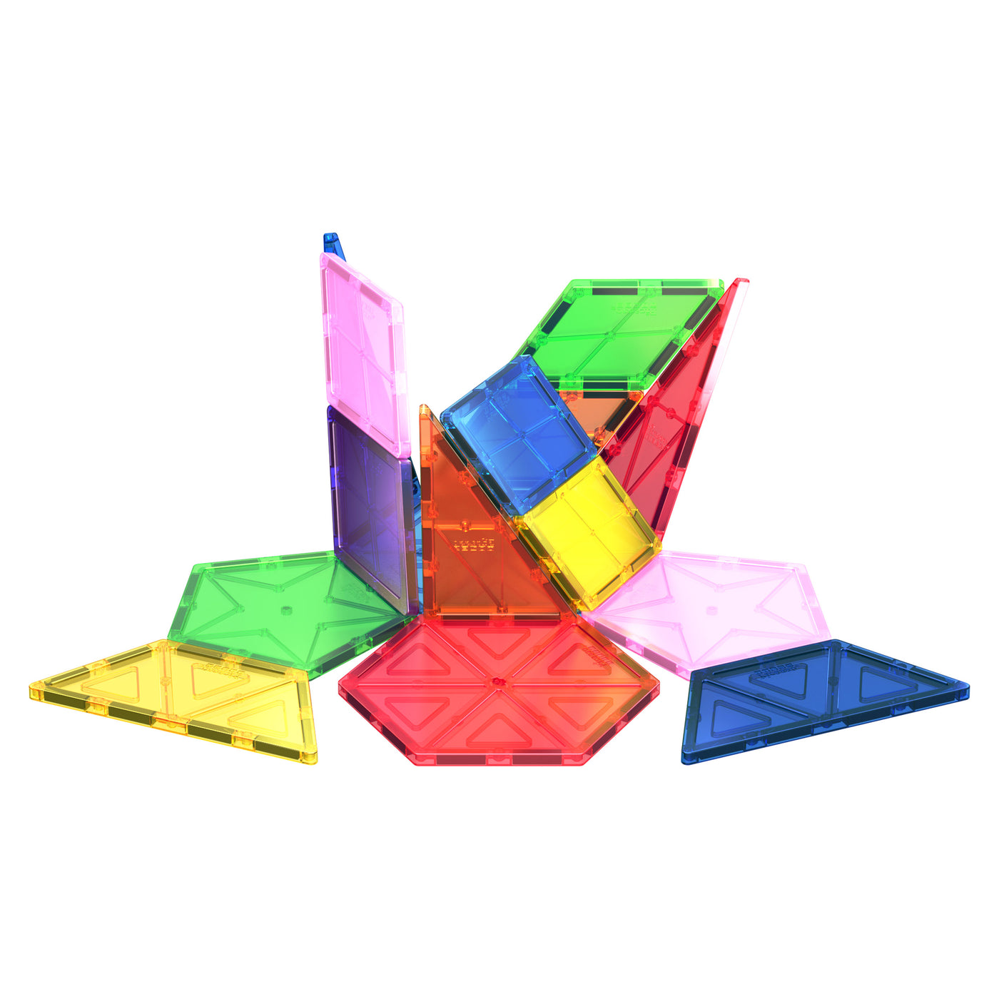 PicassoTiles 16 Piece Geometry Magnetic Building Block Set