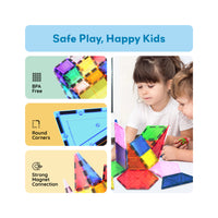 PicassoTiles Magnetic Tile Geometry Shape  Building Set
