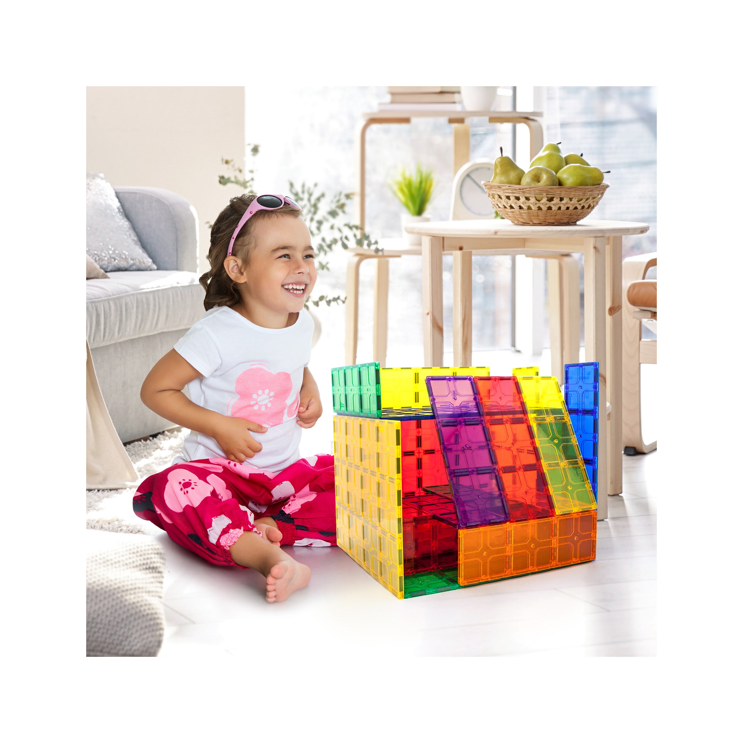 PicassoTiles 28pc XL Magnetic Tile Foundation Base Set · PicassoTiles