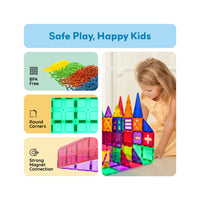 PicassoTiles 28pc XL Magnetic Tile Foundation Base Set