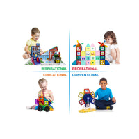 PicassoTiles 3in1 School, Hospital, and Police Station Building Blocks Set