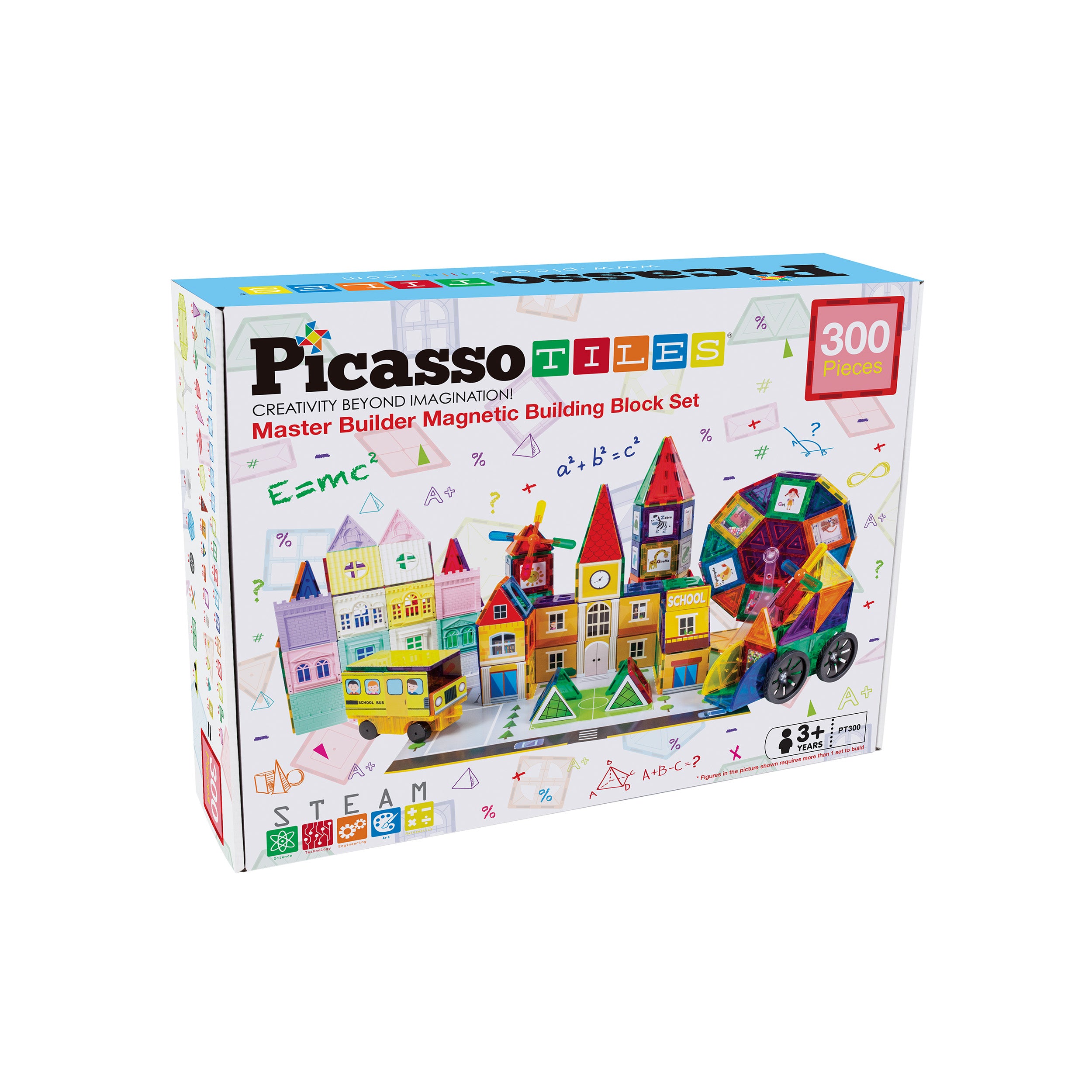 minecollビック缶3点セット PicassoTiles 3-in-1 School, Hospital, and Police Station Magnetic
